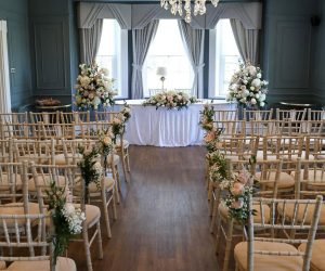 De Beauvoir wedding ceremony set up